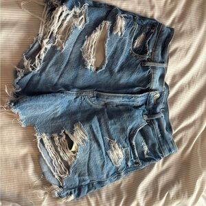 Distressed Denim Shorts